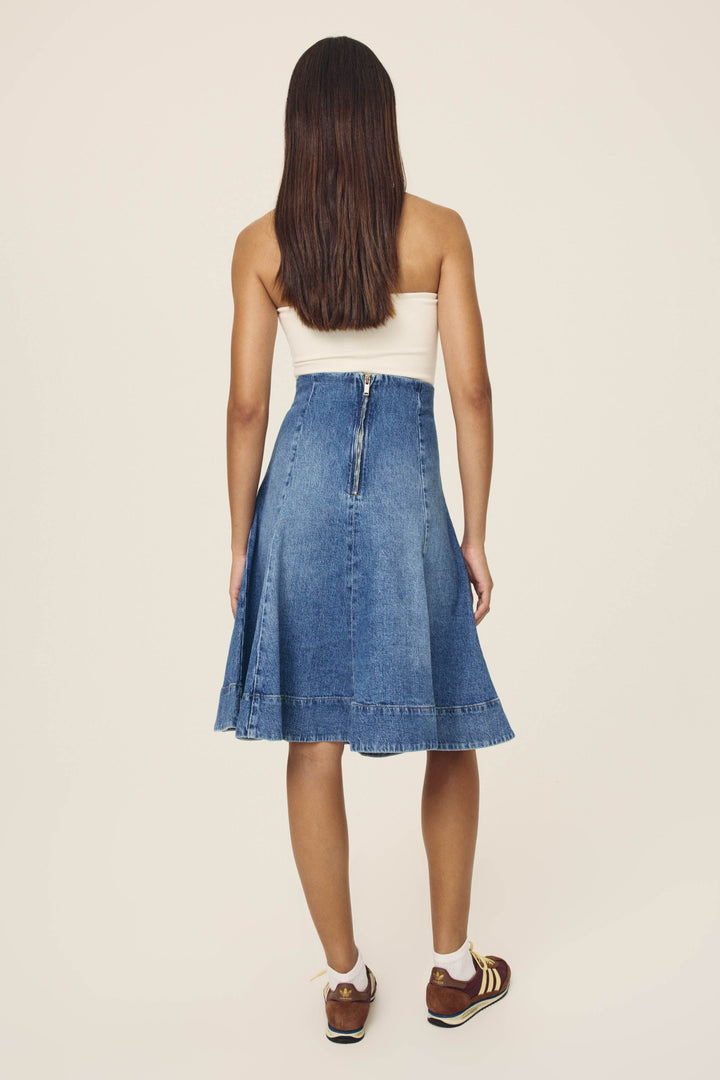 LOS - DENIM MIDI SKIRT | EVERAFTER