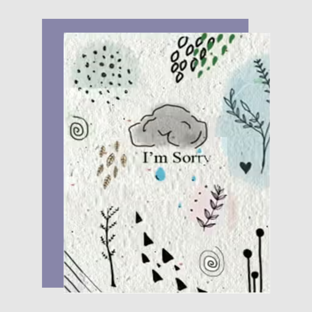 i'm sorry: eco-friendly seed paper plant-able card