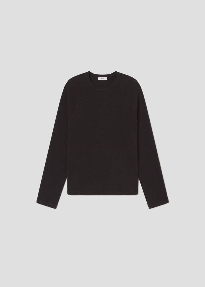 Payson Waffle Tee in Black