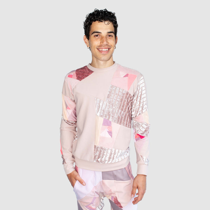pink 'all-over reroll' sweatshirt
