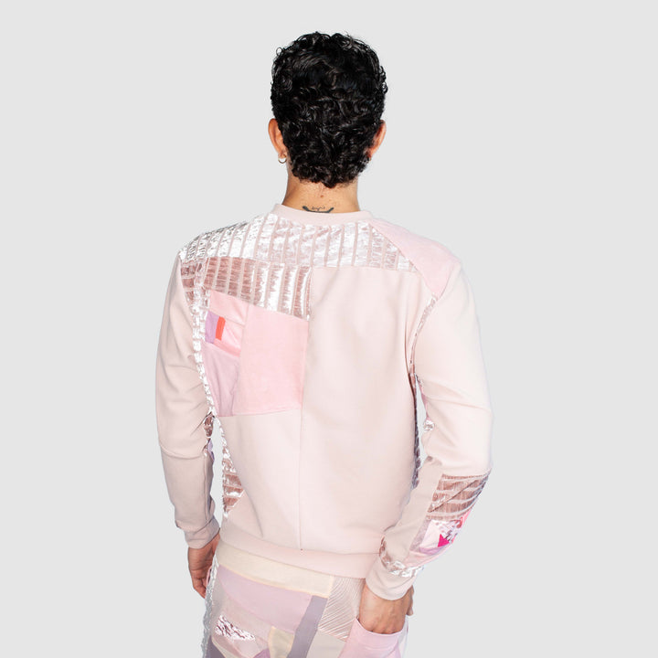 pink 'all-over reroll' sweatshirt