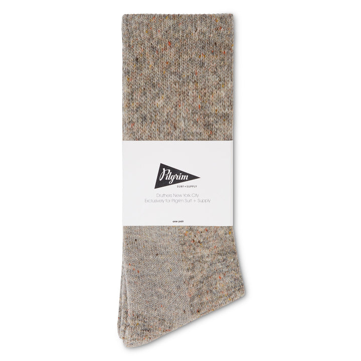 Pilgrim Surf + Supply Cashmere & Lambswool Blend Defender Boot Sock - Granite