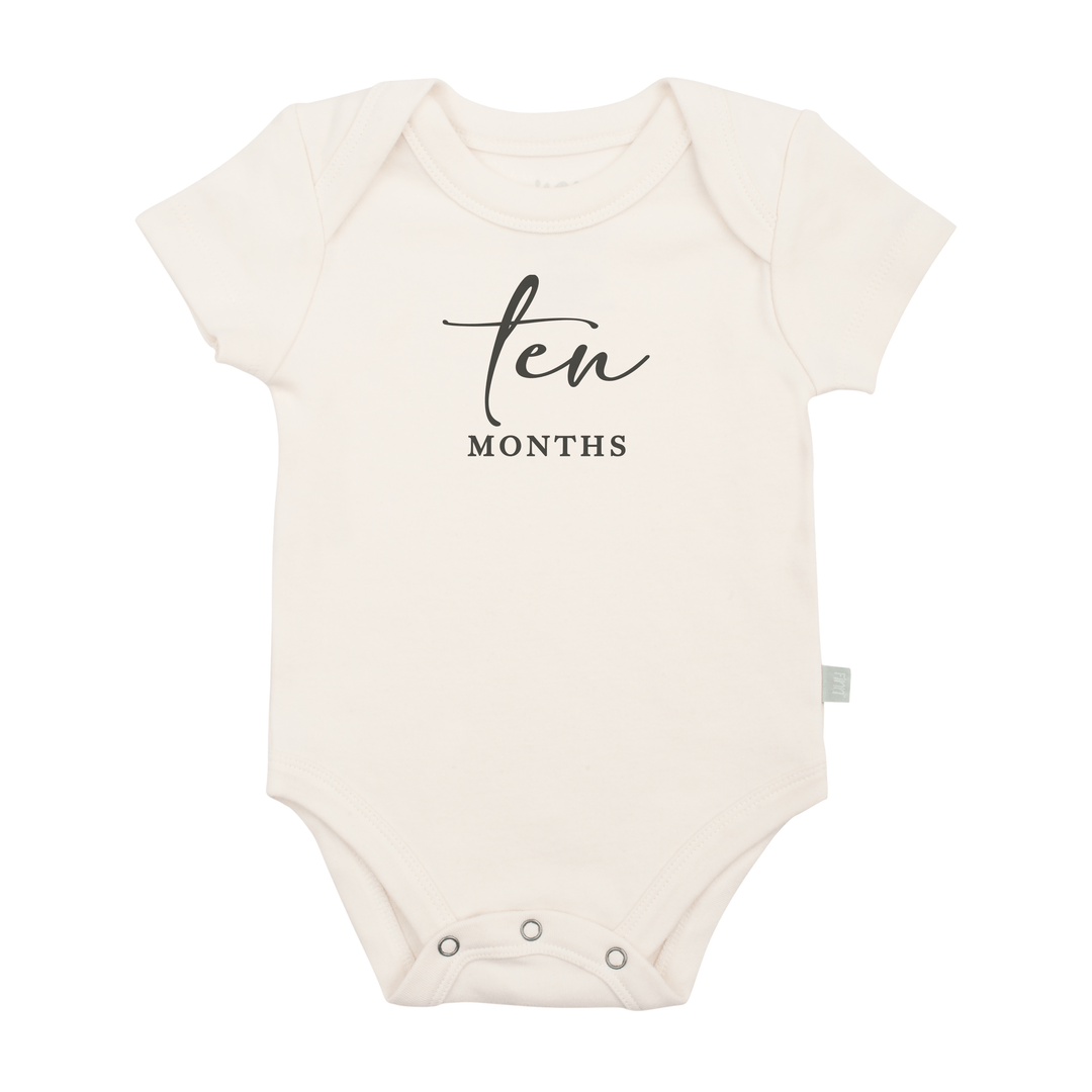 graphic bodysuit | ten months milestone charcoal