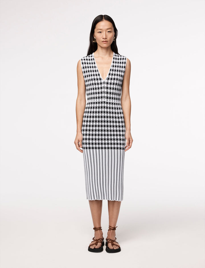 Gingham Knit Dress