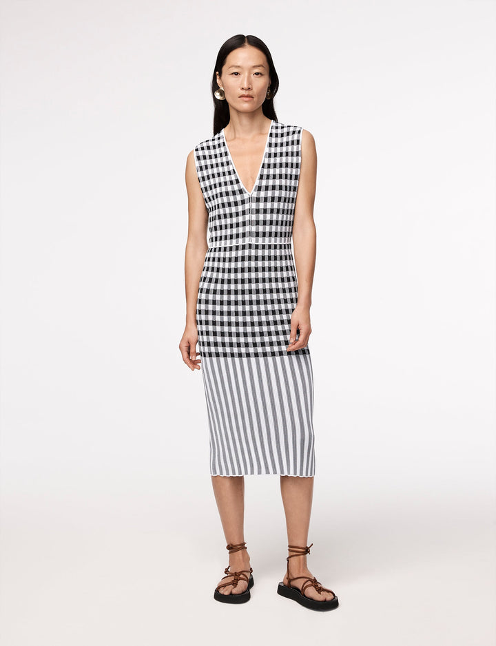 Gingham Knit Dress