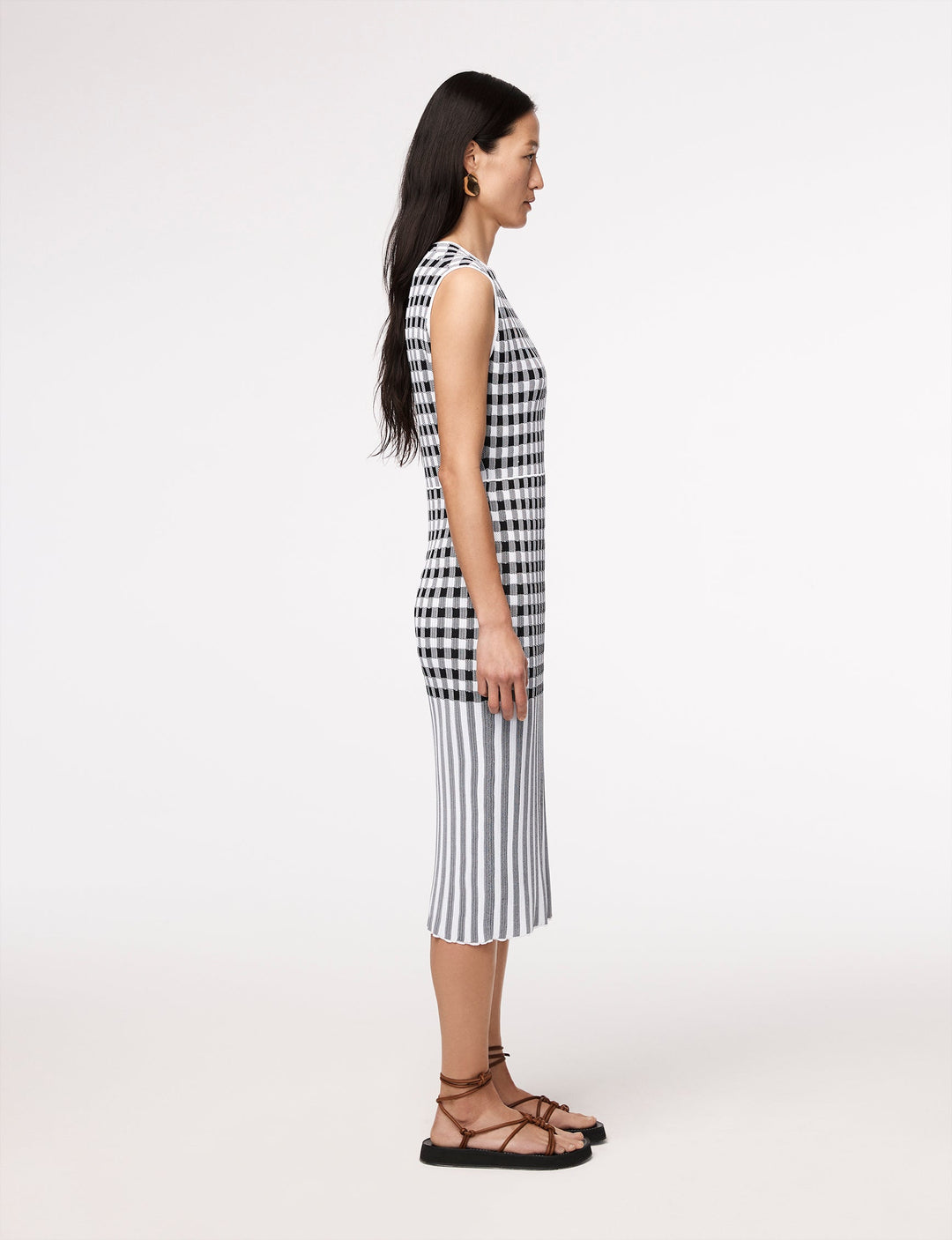Gingham Knit Dress
