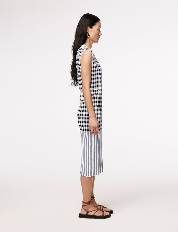 Gingham Knit Dress