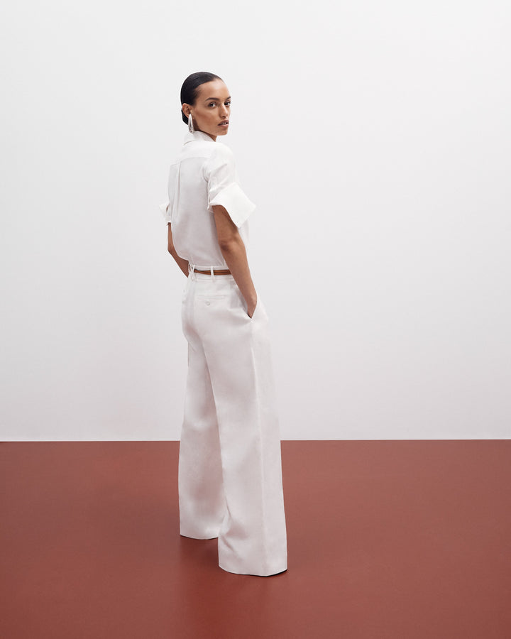 Linen Pleated Trouser