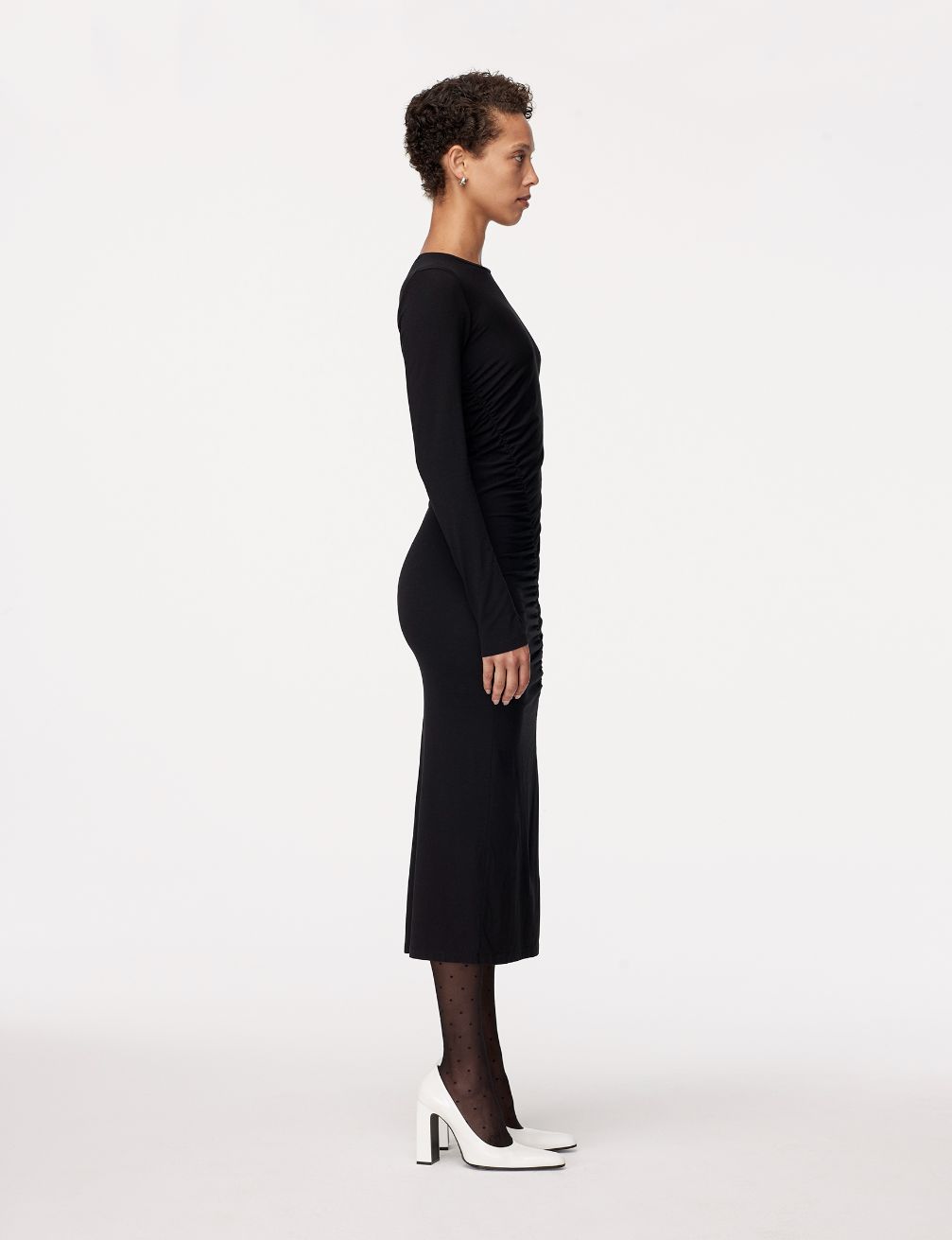 Ruched Long Sleeve Dress