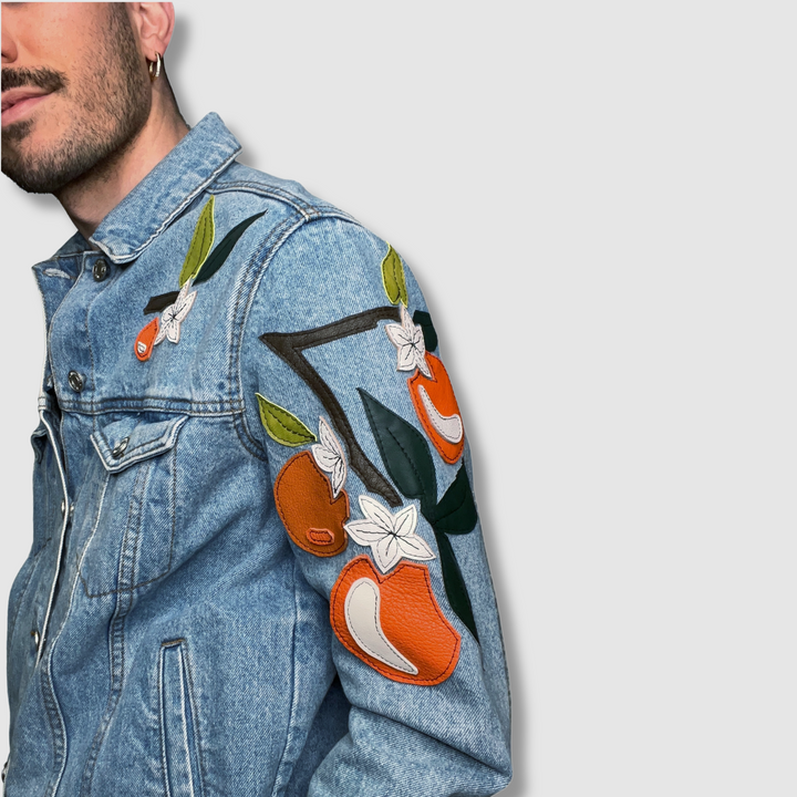 denim 'freshly squeezed' jacket