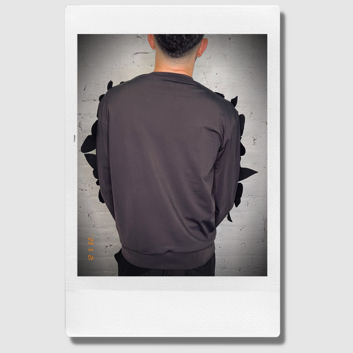 'pitch black botanicals' crewneck sweatshirt