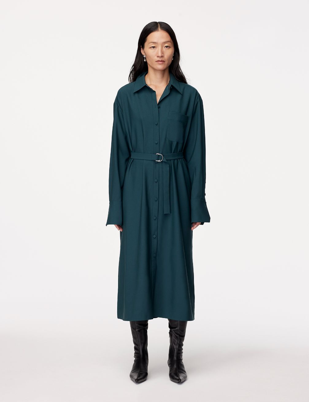 Wool Shirt Dress