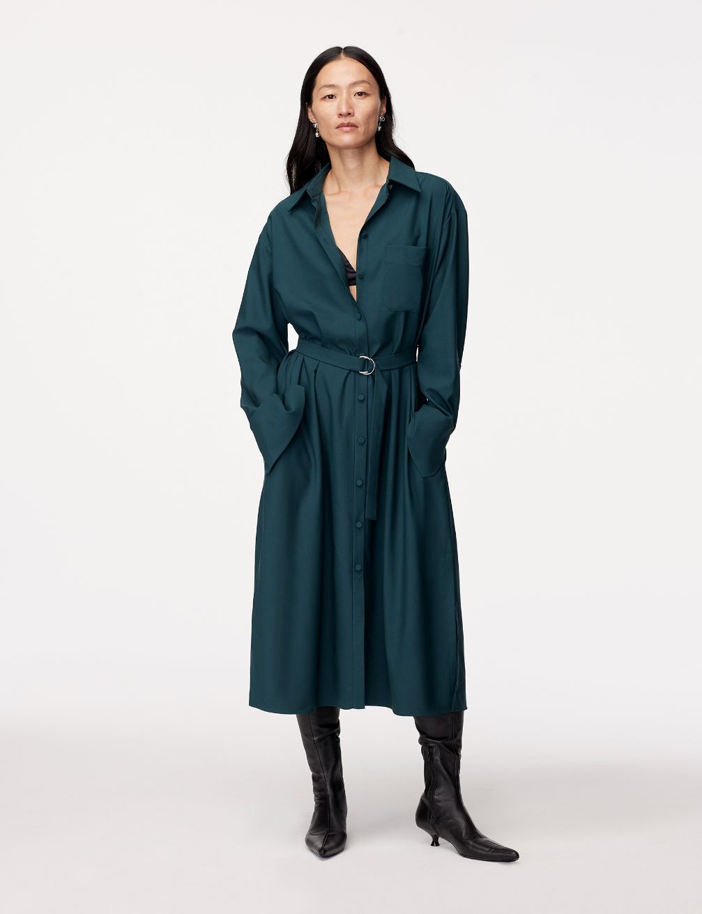 Wool Shirt Dress
