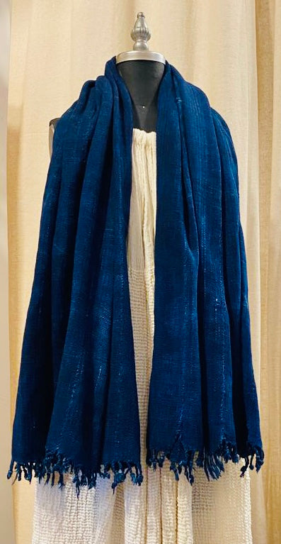 Indigo, Vintage handloomed scarf