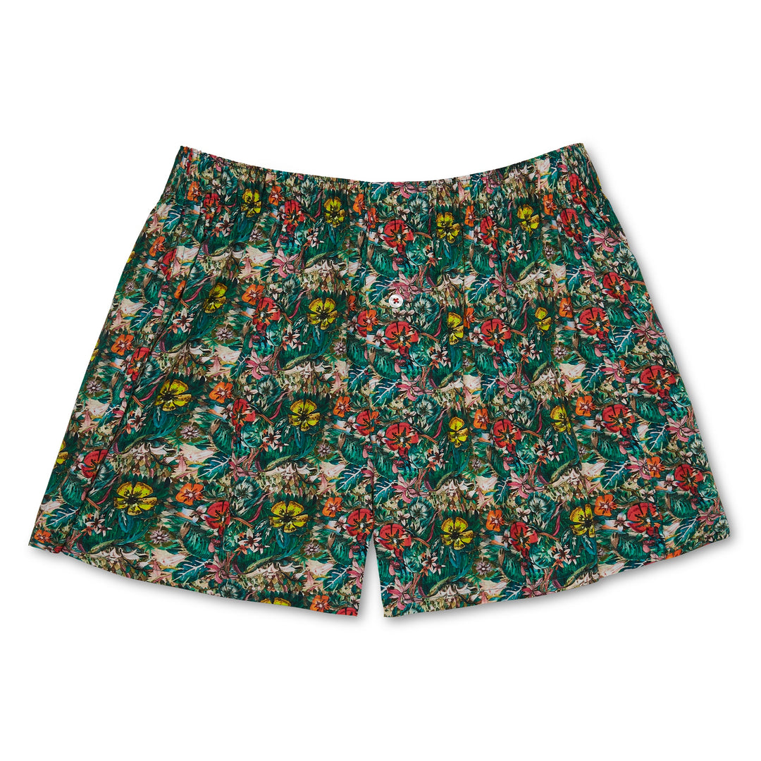 Organic Cotton Gorey Aloha Boxer Shorts - Jungle