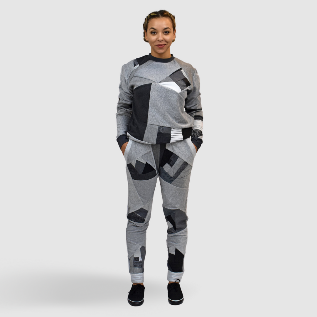 gray 'all-over reroll' sweatshirt