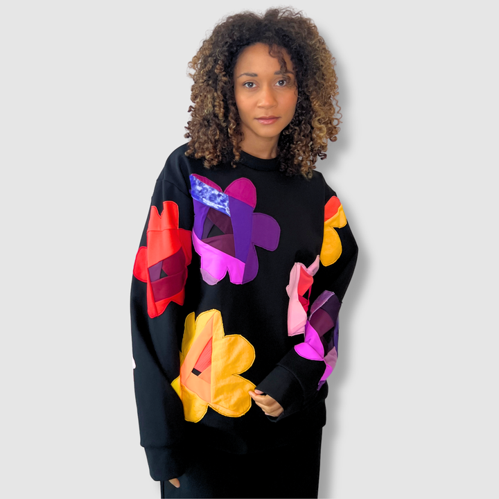 'pop art florals' sweatshirt
