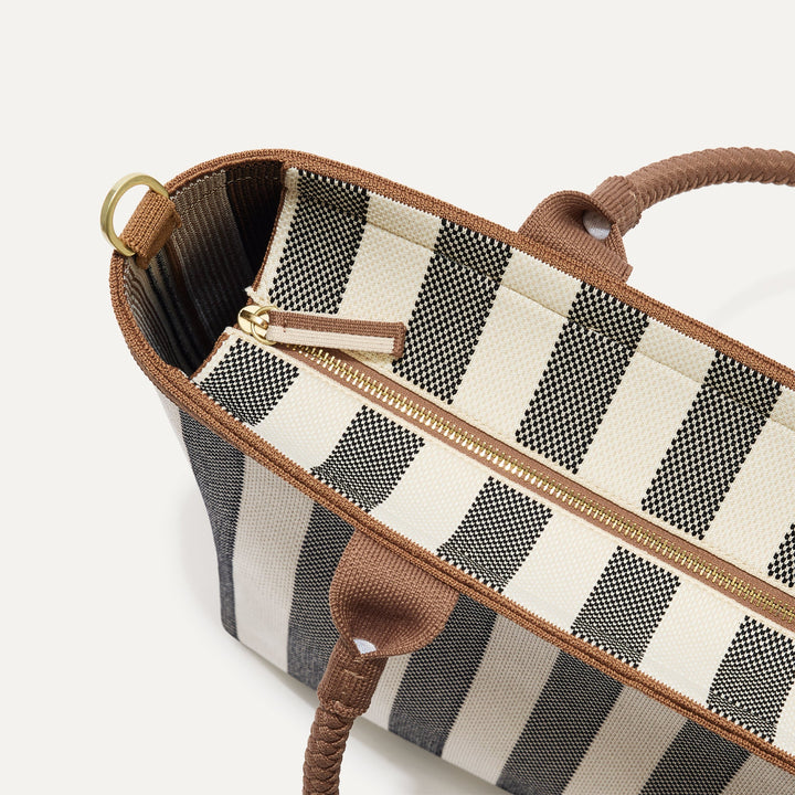 The Lightweight Zip Tote - Cabana Stripe