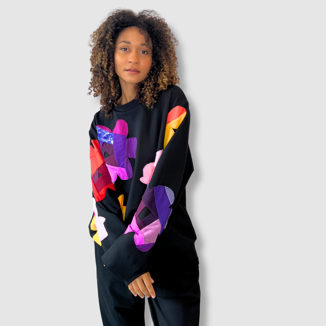 'pop art florals' sweatshirt