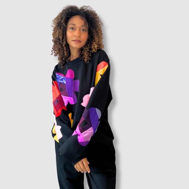 'pop art florals' sweatshirt