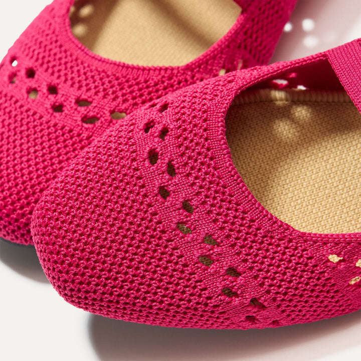 The Double Buckle Mary Jane - Rouge Crochet