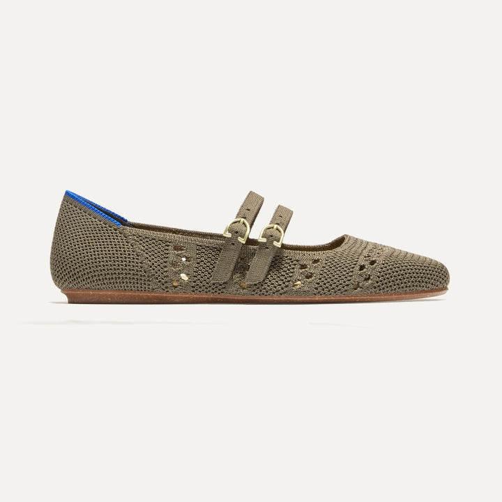 The Double Buckle Mary Jane - Safari Crochet