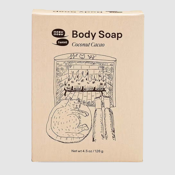 meow meow tweet coconut cacao body soap