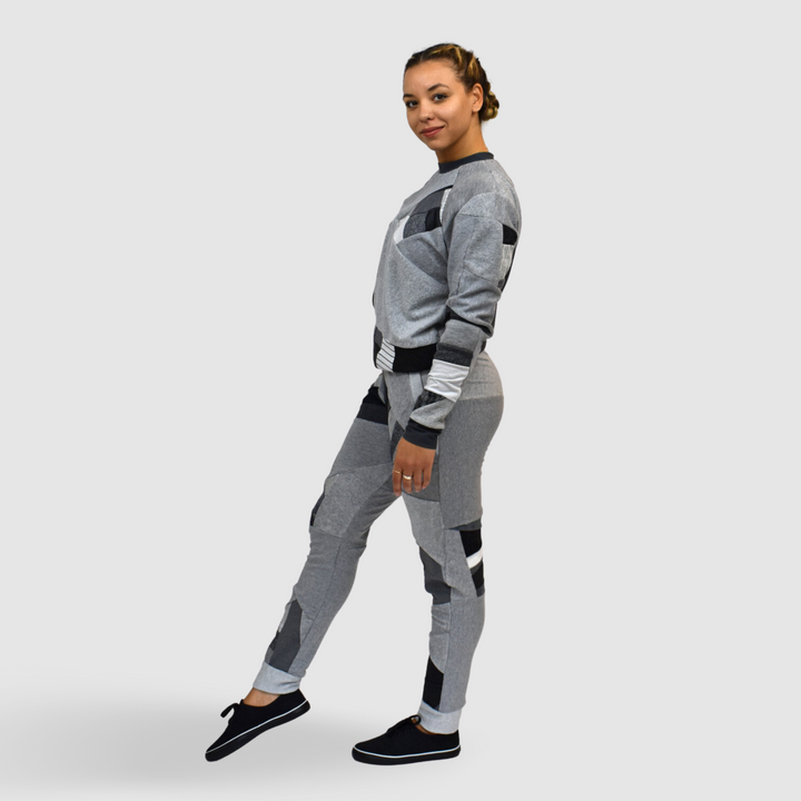 gray 'all-over reroll' jogger