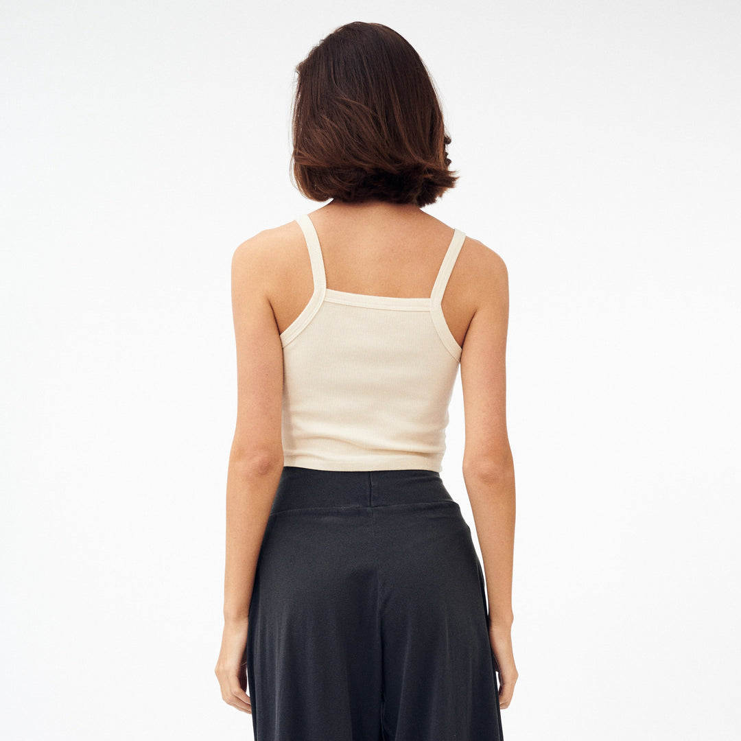 Ribbed Tencel Crop