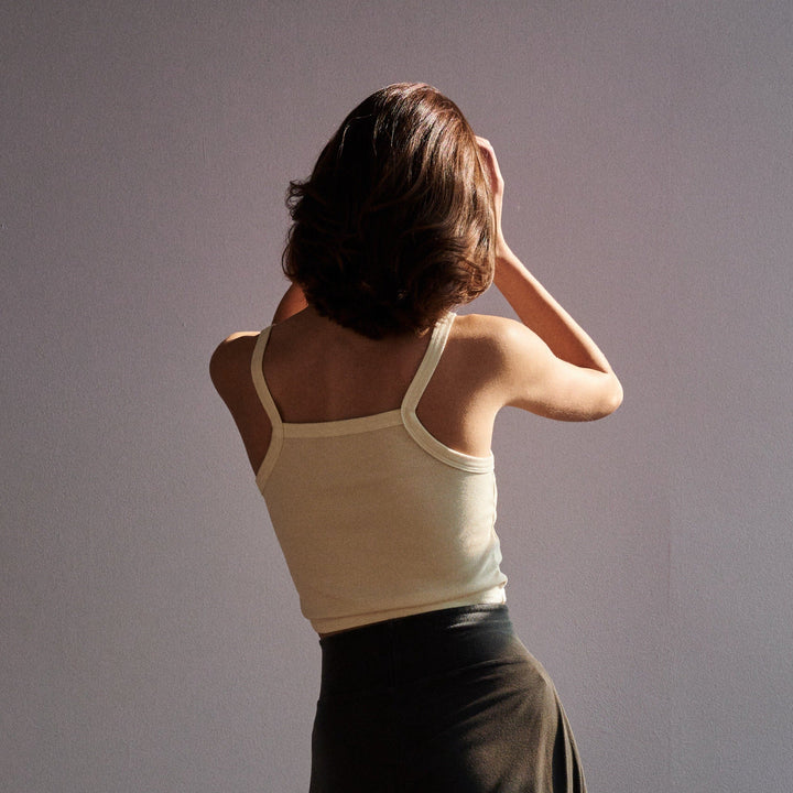 Ribbed Tencel Crop