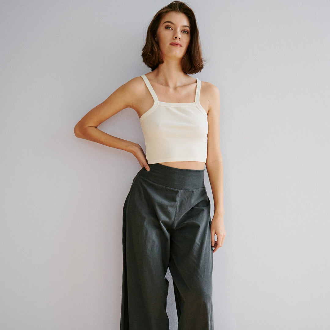 Ribbed Tencel Crop