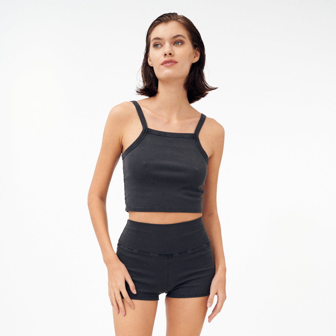 Ribbed Tencel Crop