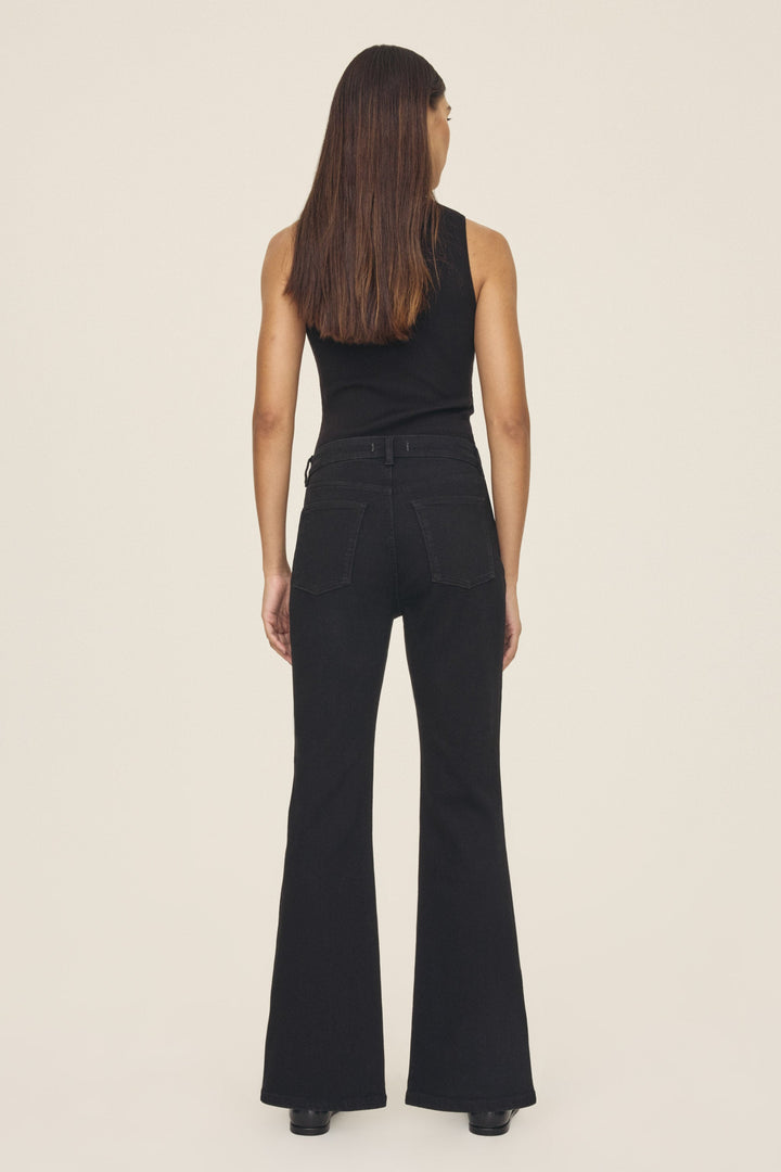NAO STRETCH - HIGH RISE BOOTCUT JEANS  | JET BLACK