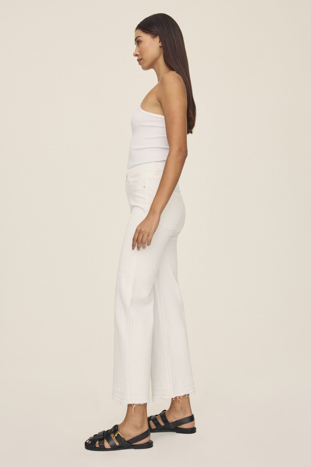 ICN - CROPPED WIDE LEG JEANS | OPTIC