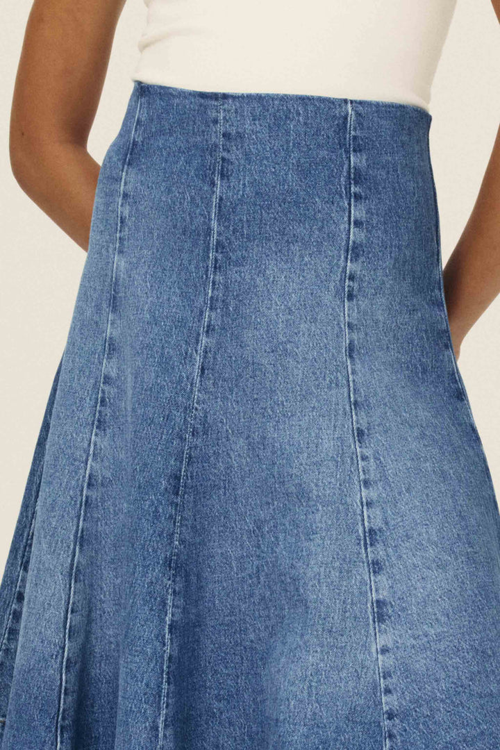 LOS - DENIM MIDI SKIRT | EVERAFTER