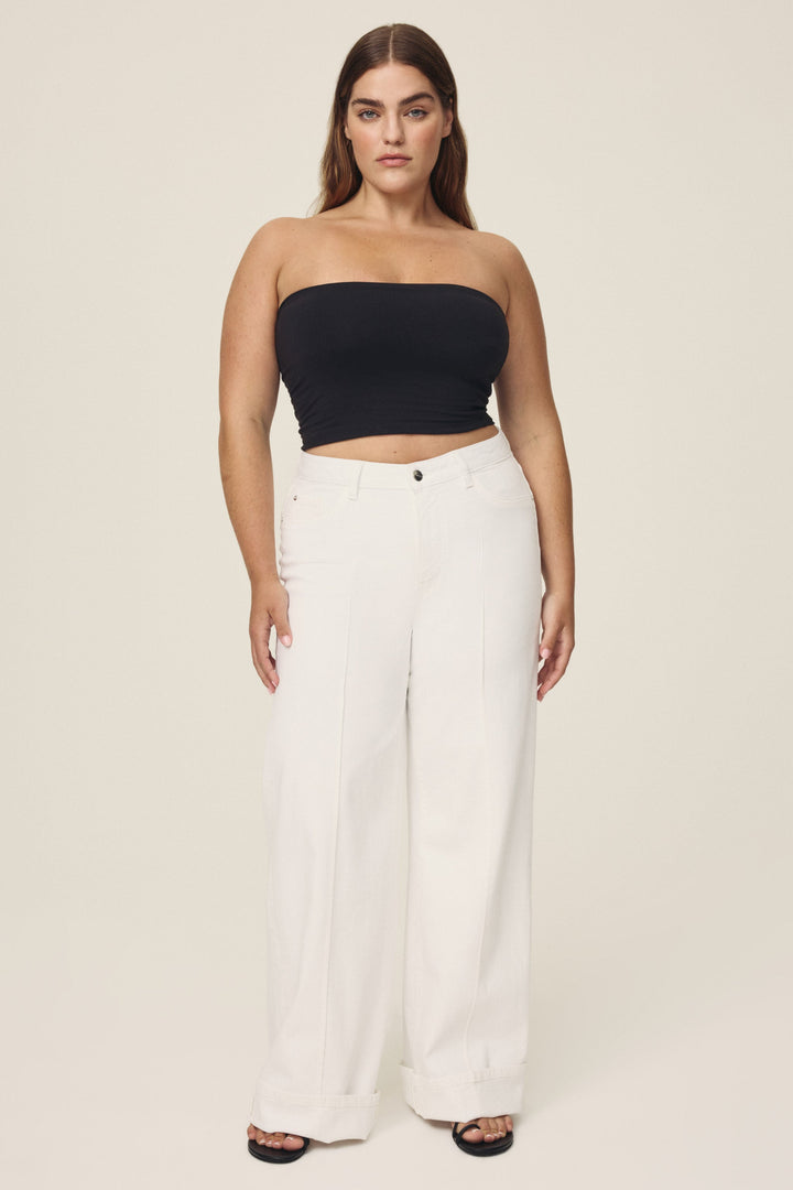 NCE PLUS - WIDE LEG JEANS | OPTIC CUFF