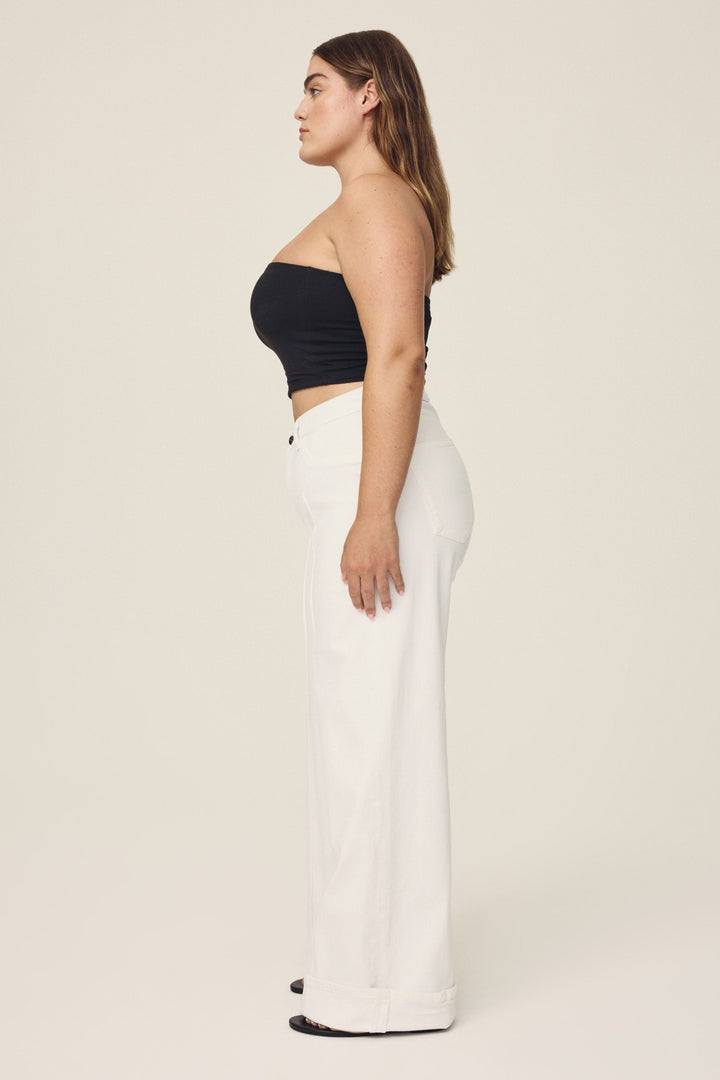 NCE PLUS - WIDE LEG JEANS | OPTIC CUFF