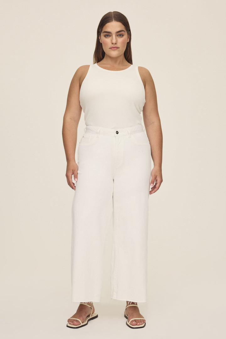 ICN PLUS - CROPPED WIDE LEG JEANS | OPTIC