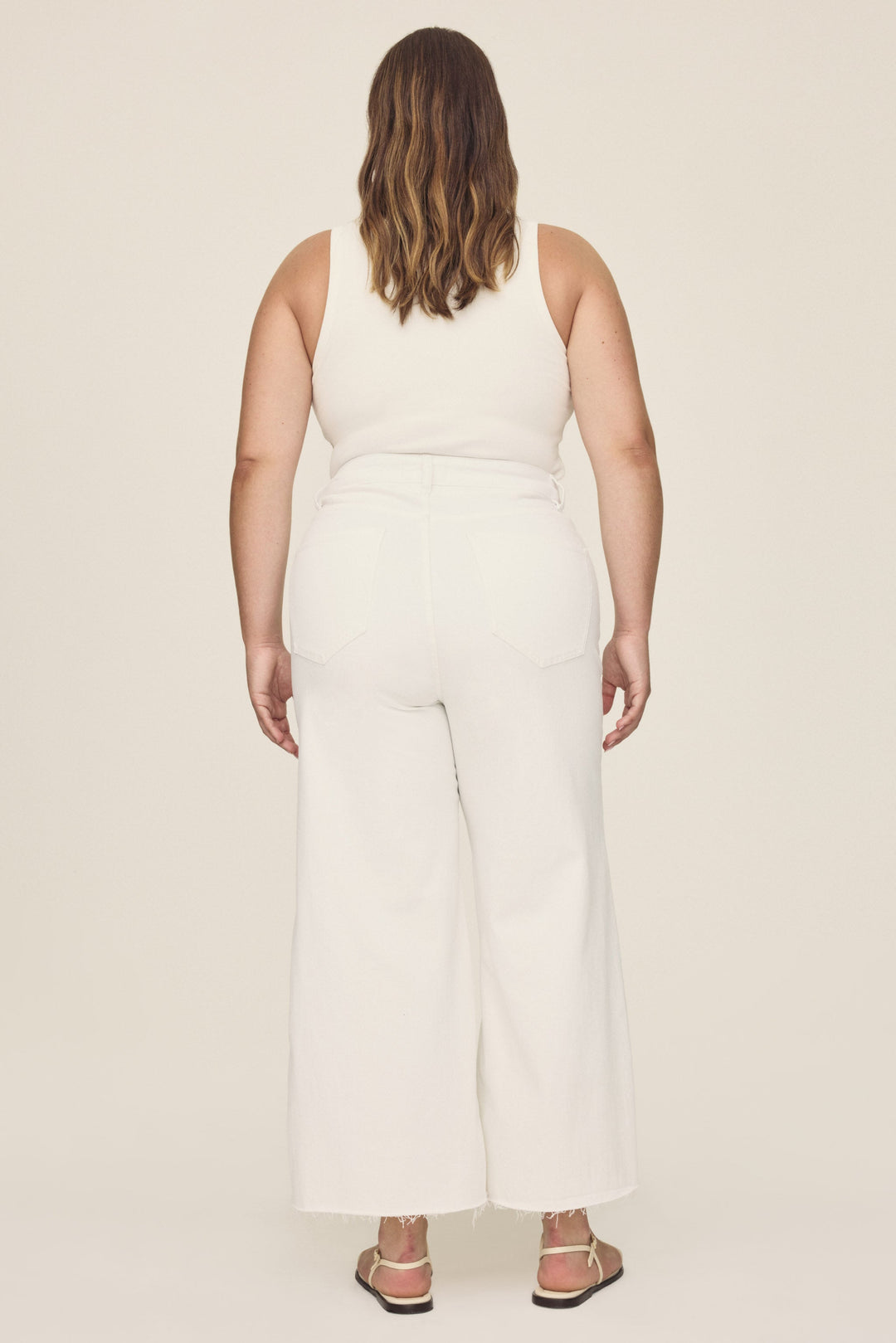 ICN PLUS - CROPPED WIDE LEG JEANS | OPTIC