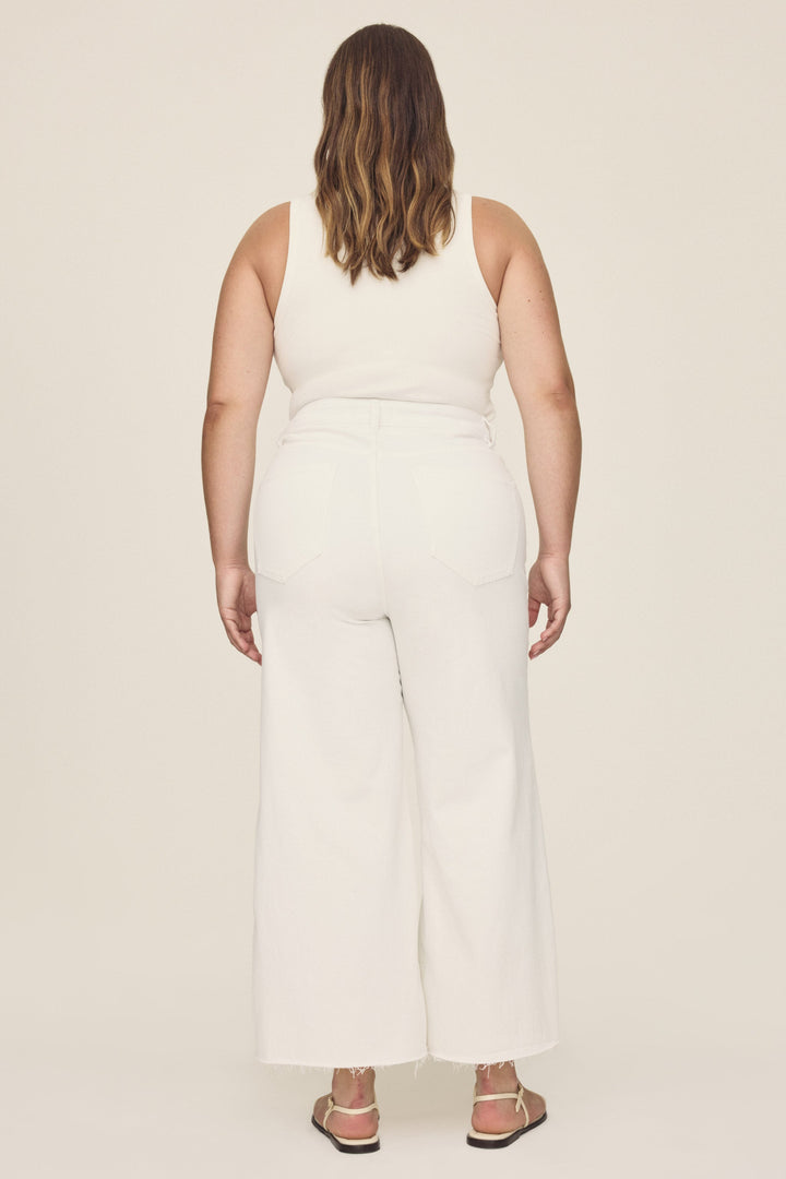 ICN PLUS - CROPPED WIDE LEG JEANS | OPTIC