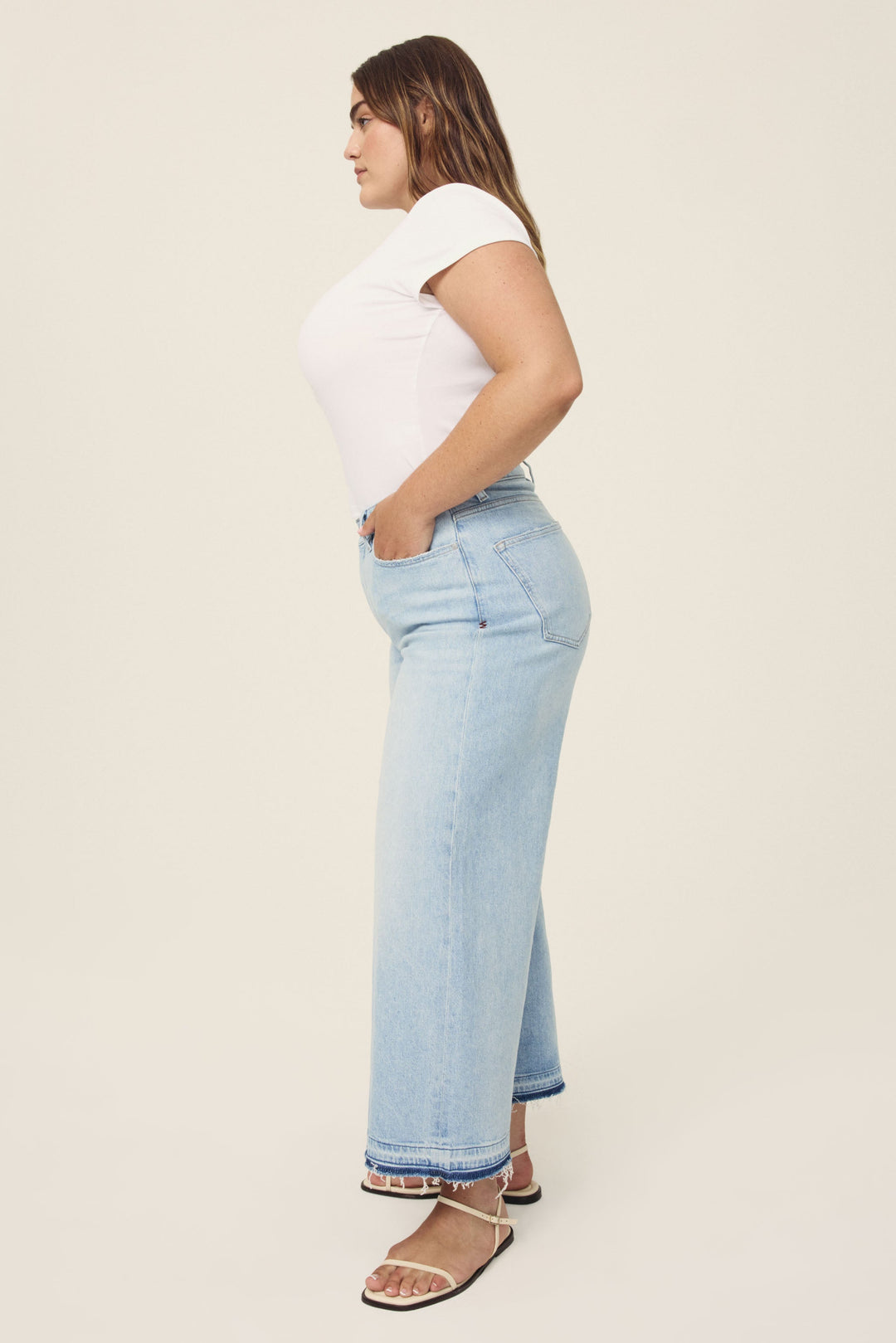 ICN PLUS - CROPPED WIDE LEG JEANS | ICE AGE