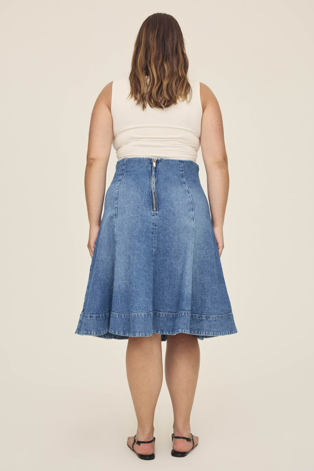 LOS PLUS - DENIM MIDI SKIRT | EVERAFTER