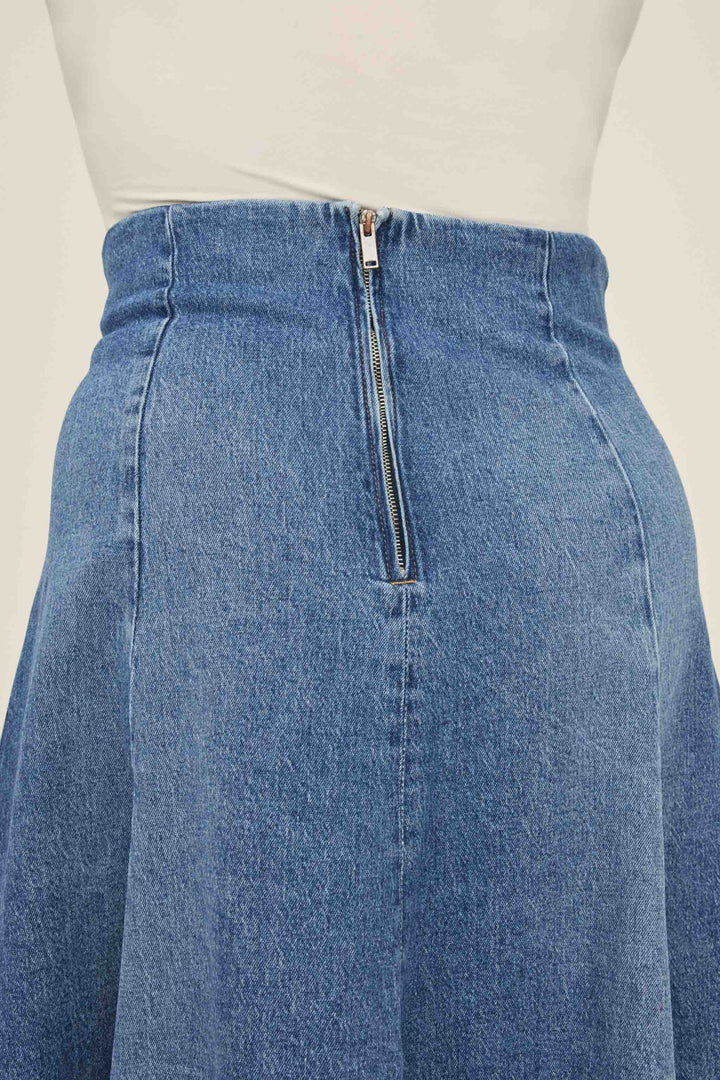 LOS PLUS - DENIM MIDI SKIRT | EVERAFTER