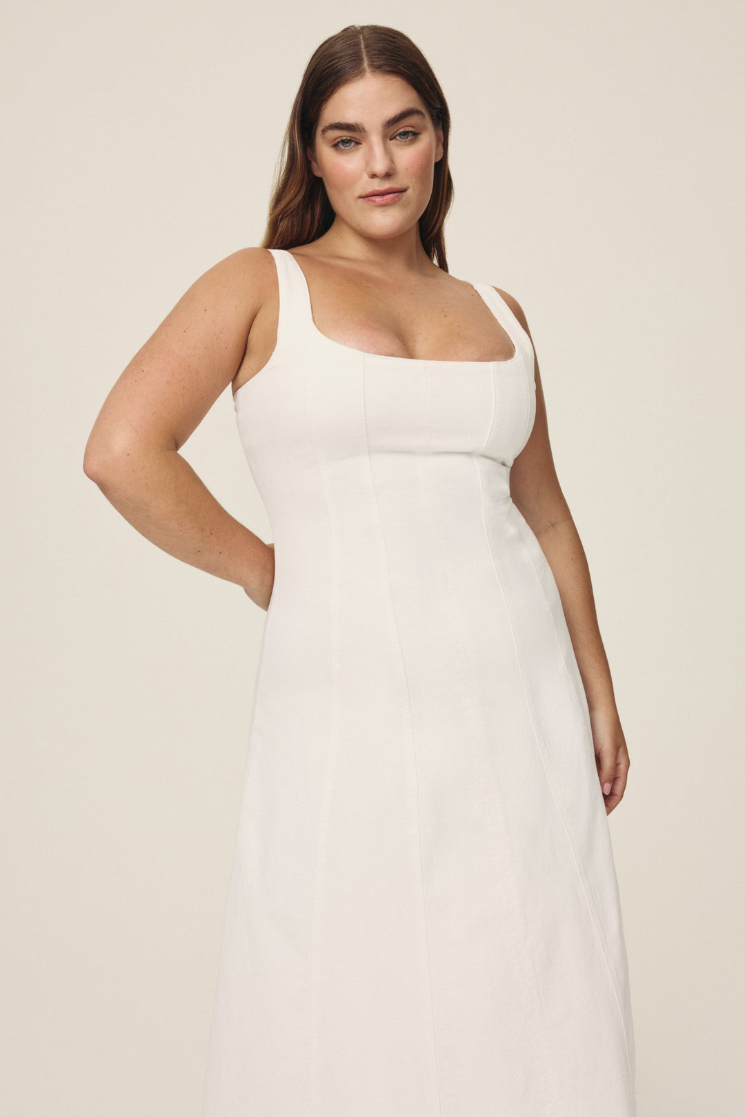 PSA PLUS - DENIM MAXI DRESS | OPTIC