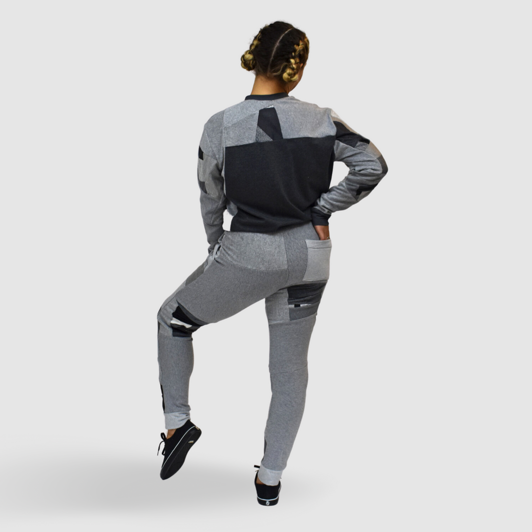 gray 'all-over reroll' jogger