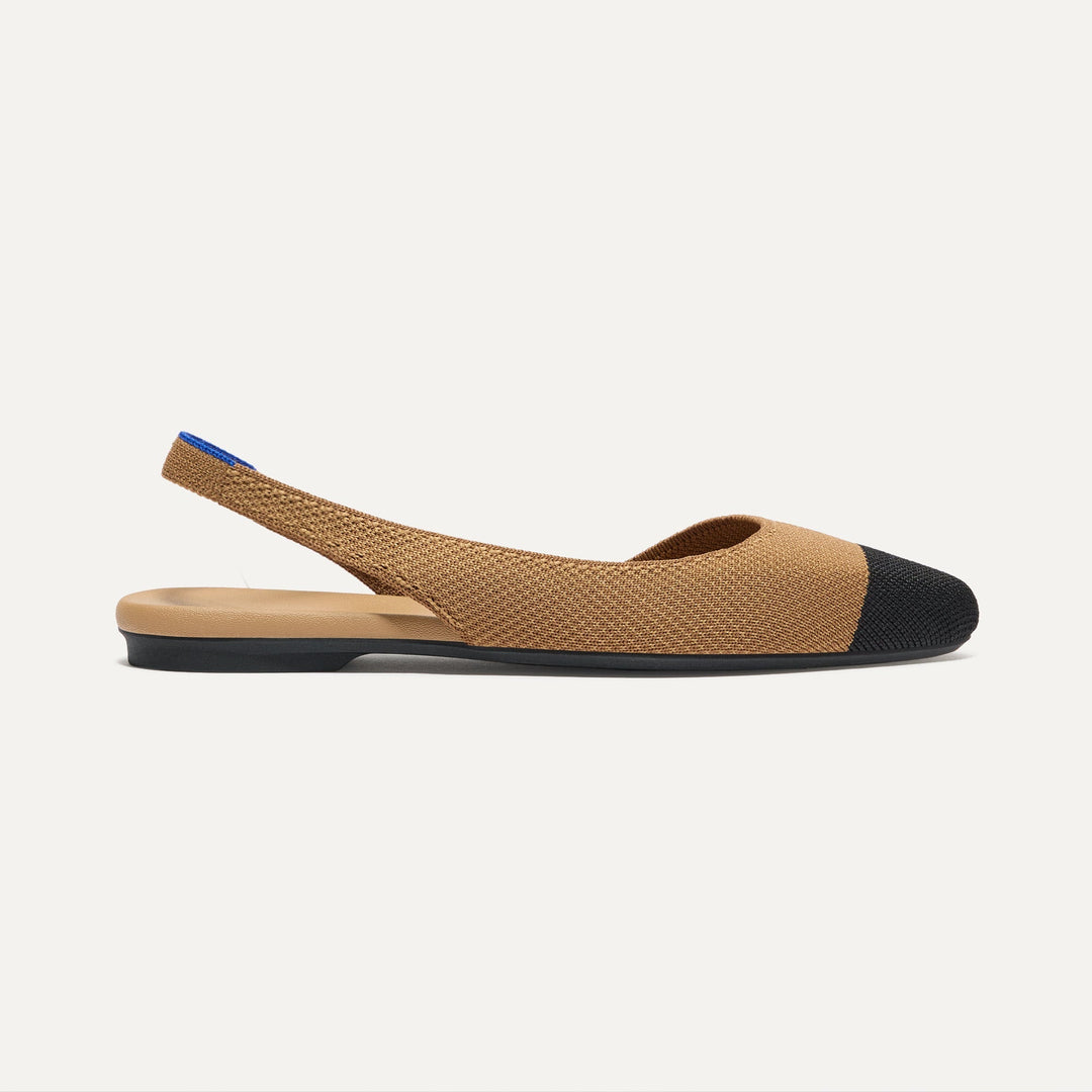 The Almond Slingback - Tawny Captoe
