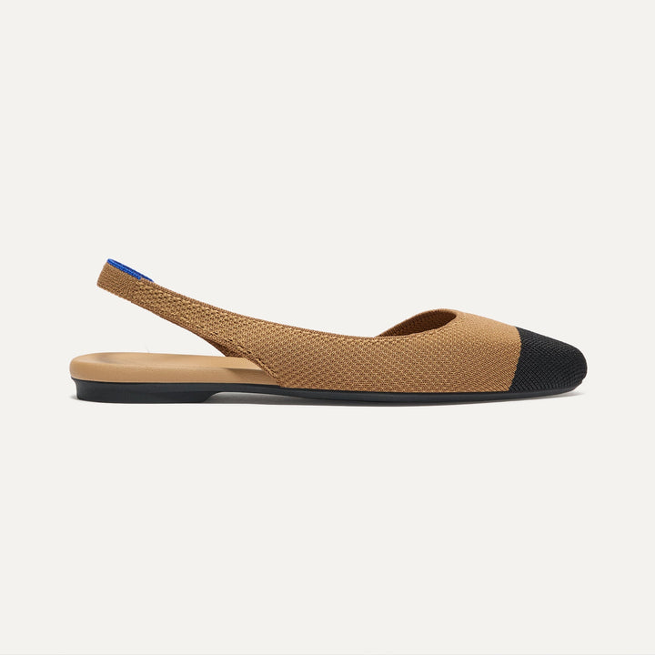 The Almond Slingback - Tawny Captoe