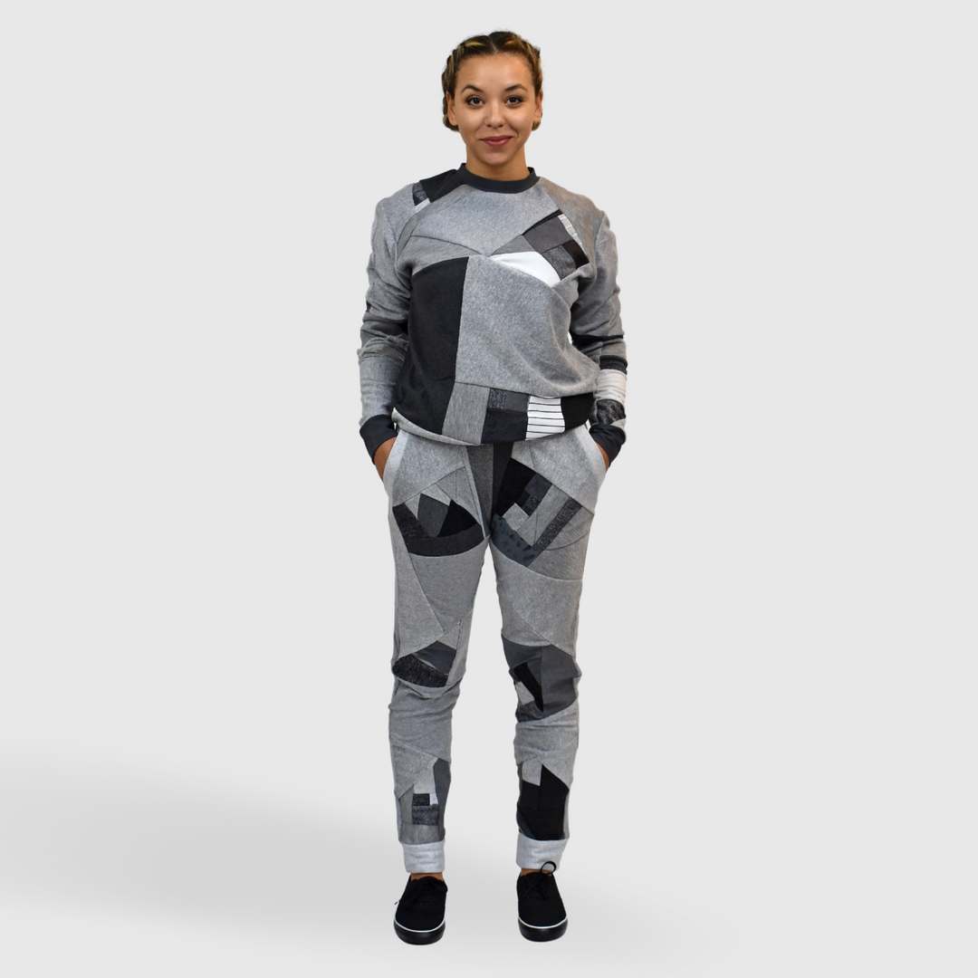 gray 'all-over reroll' jogger