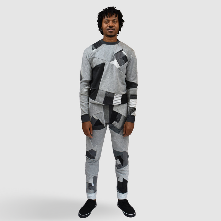 gray 'all-over reroll' jogger