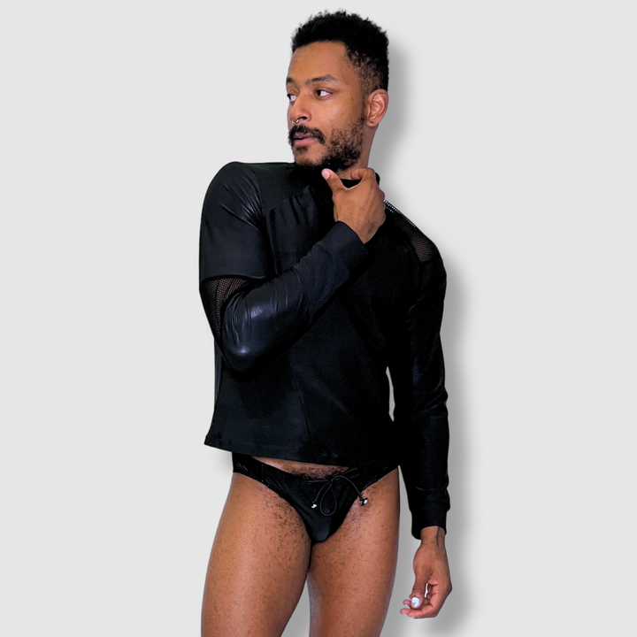 the 'black + mesh' long sleeve sun-guard
